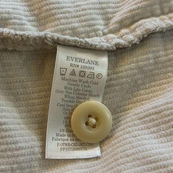 EVERLANE Women's Corduroy Chore Jacket Shacket in Bone Large - Picture 15 of 15